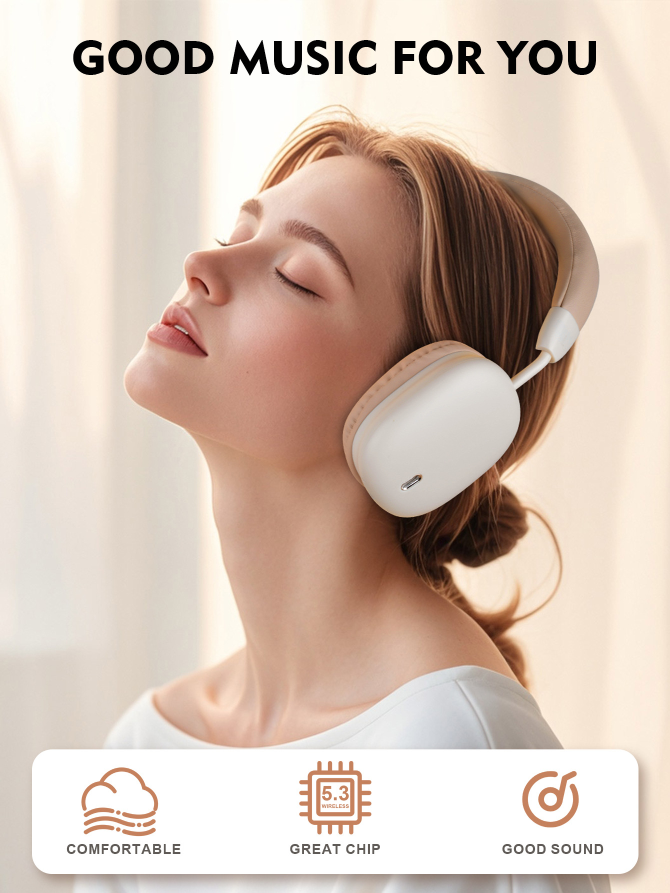 New cross-border bestseller B36 over-ear Bluetooth headphones, wireless computer, e-sports, gaming with microphone, sports, C-port for girls pic 10