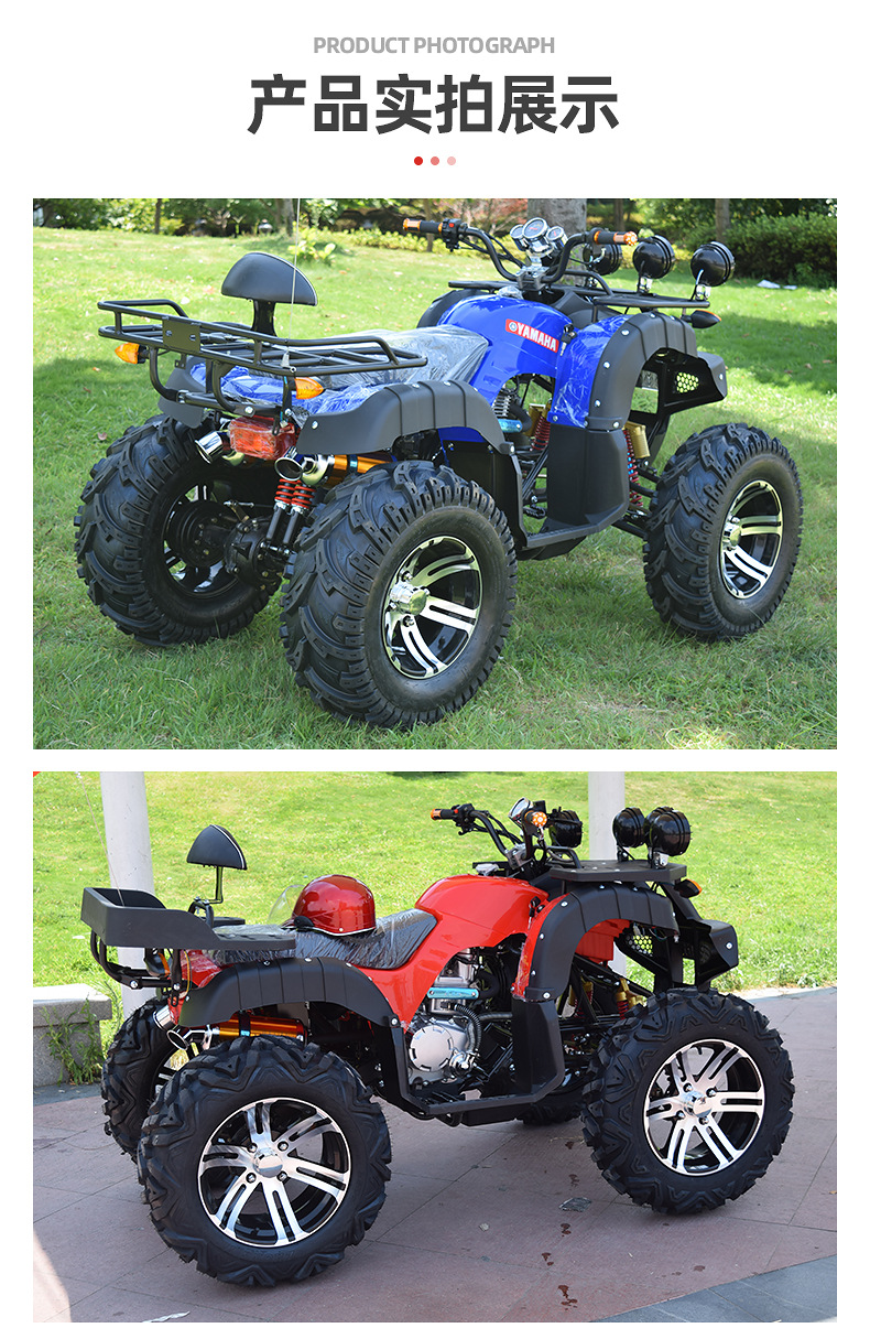 All-terrain 250 water-cooled Bull beach buggy with universal joint shaft drive off-road adult four-wheel motorcycle pic 11