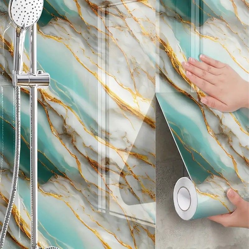 Cross-border exclusive Gilt Marble-patterned wallpaper for home decoration building materials background wall Gilt Marblewallpaper pic 18