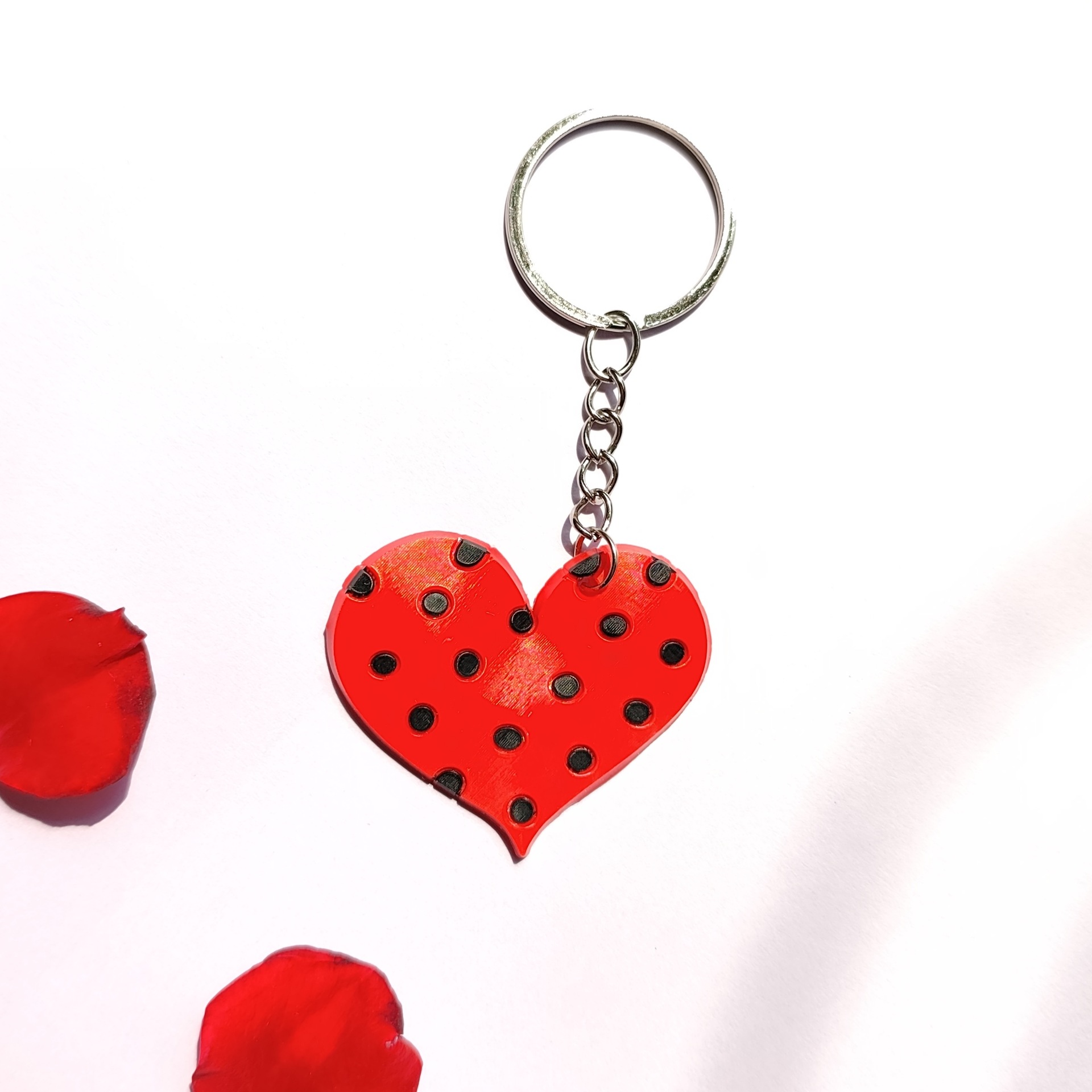 情人节软胶钥匙扣情人节礼物爱心桃心钥匙扣货源供应批发可爱详情13