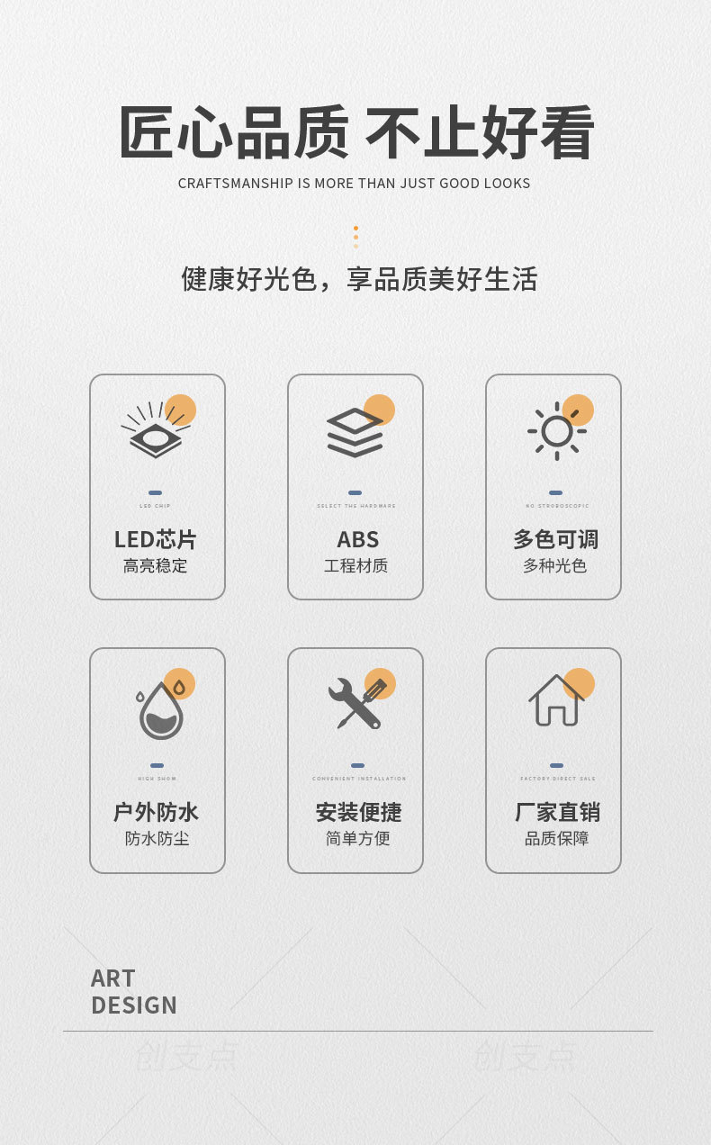 Solar outdoor garden lights, new cross-border export style, villa storefront, fence, fence, lawn, column head lights pic 9