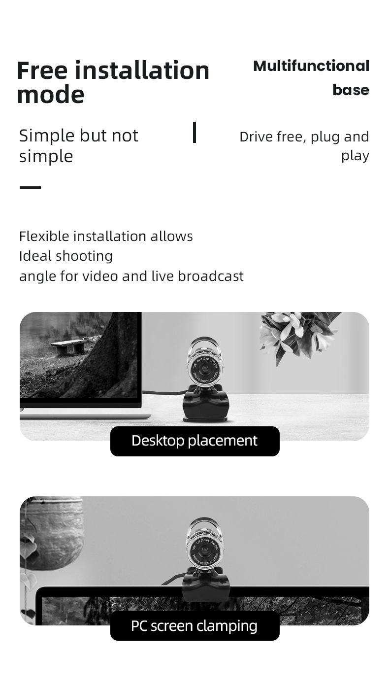 Yingshi CCTV high-definition camera monitoring and photography computer with 1080P microphone image stabilization pic 5