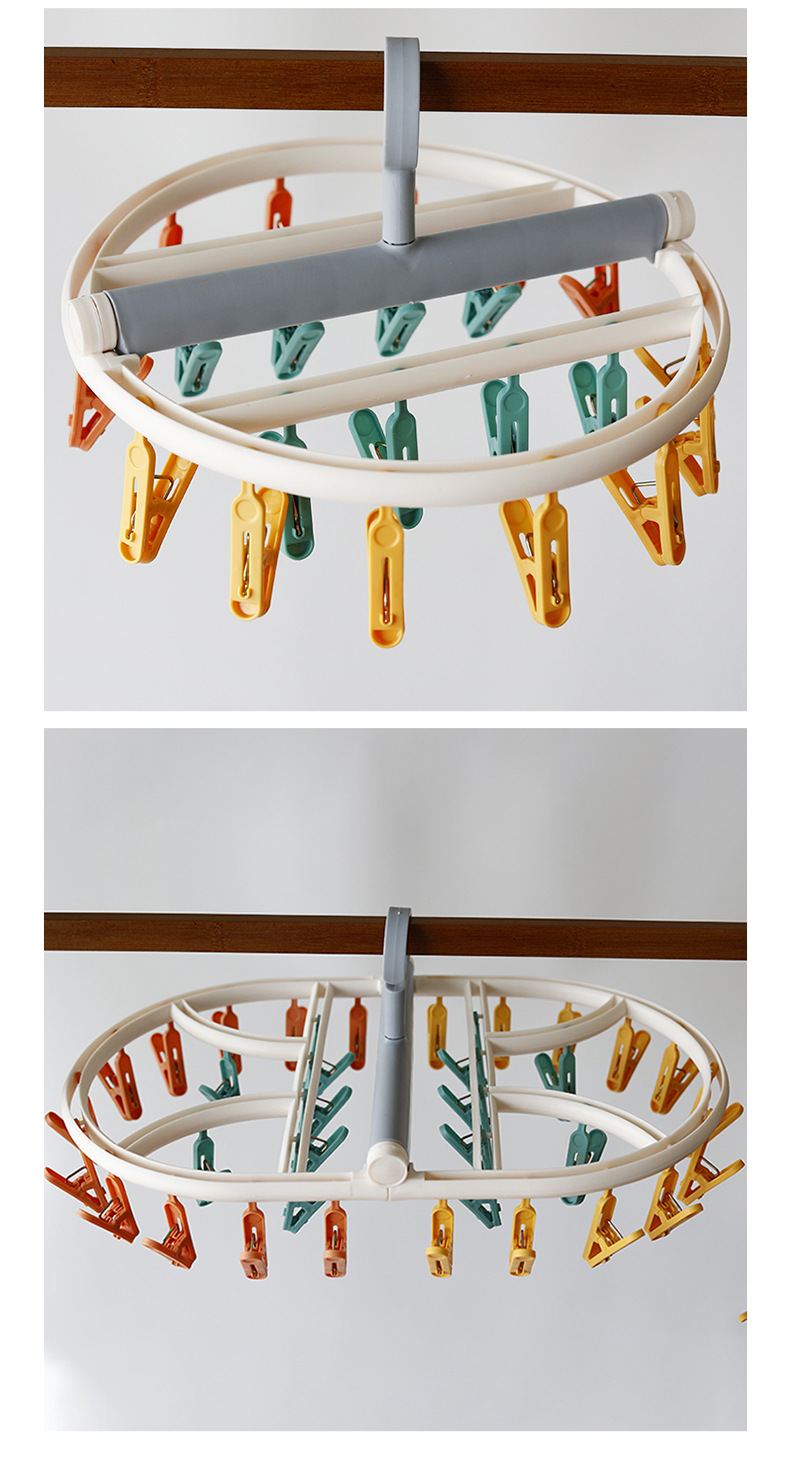Multi-functional household clothes drying rack, socks, underwear and underpants multi-clip clothes drying rack, dormitory wonder, windproof drying rack pic 8