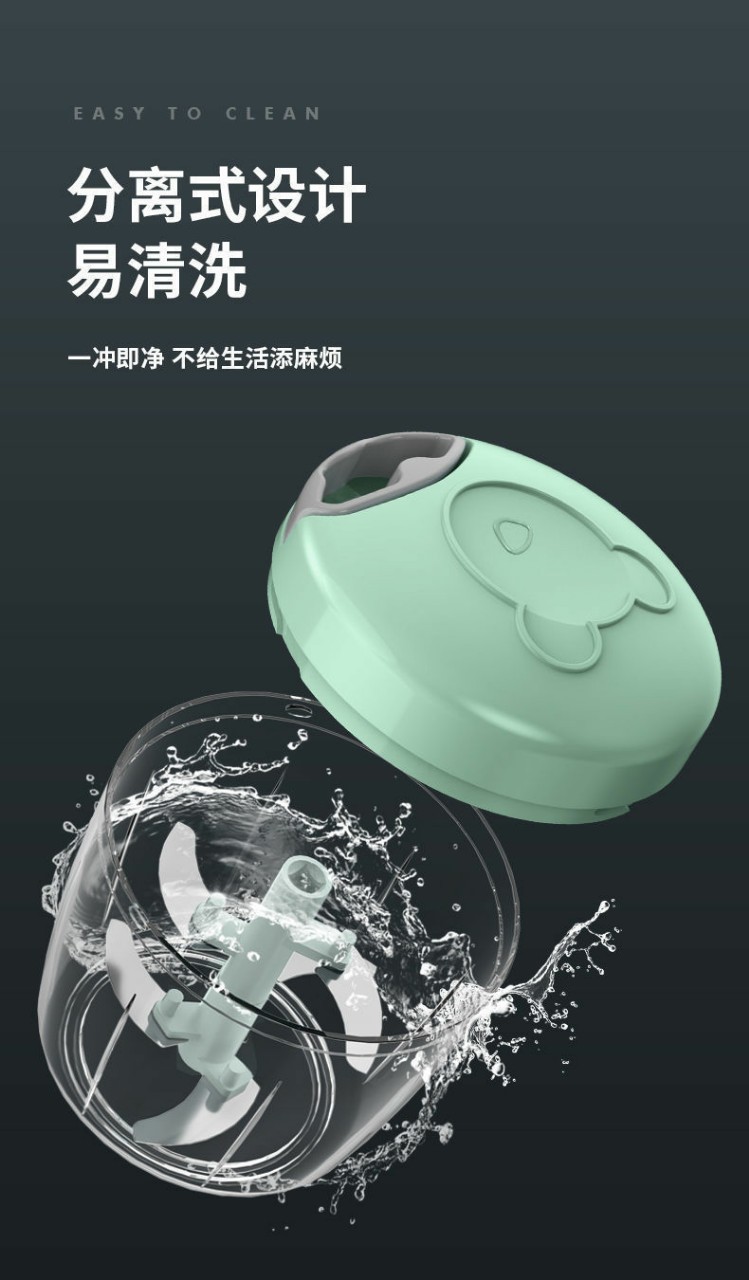 Cat print household garlic mince cutter, hand-pulled meat grinder, kitchen dumpling filling mincing machine, garlic puller pic 3