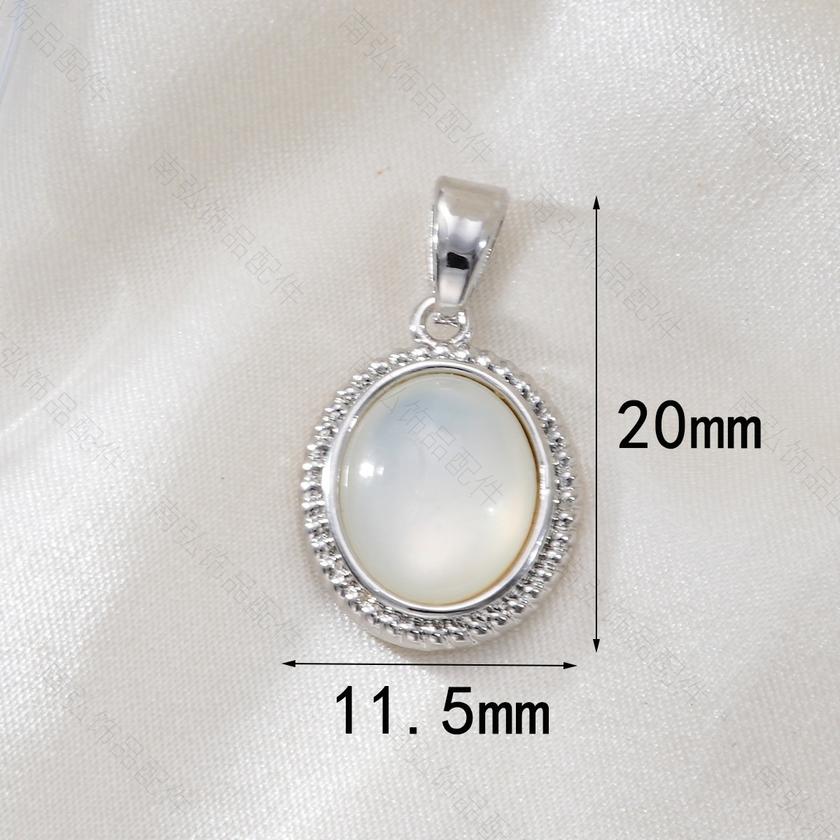 Pearl necklace clasp, copper-plated 18k gold, oil and water drop oval pendant, high color retention DIY jewelry accessory pic 4
