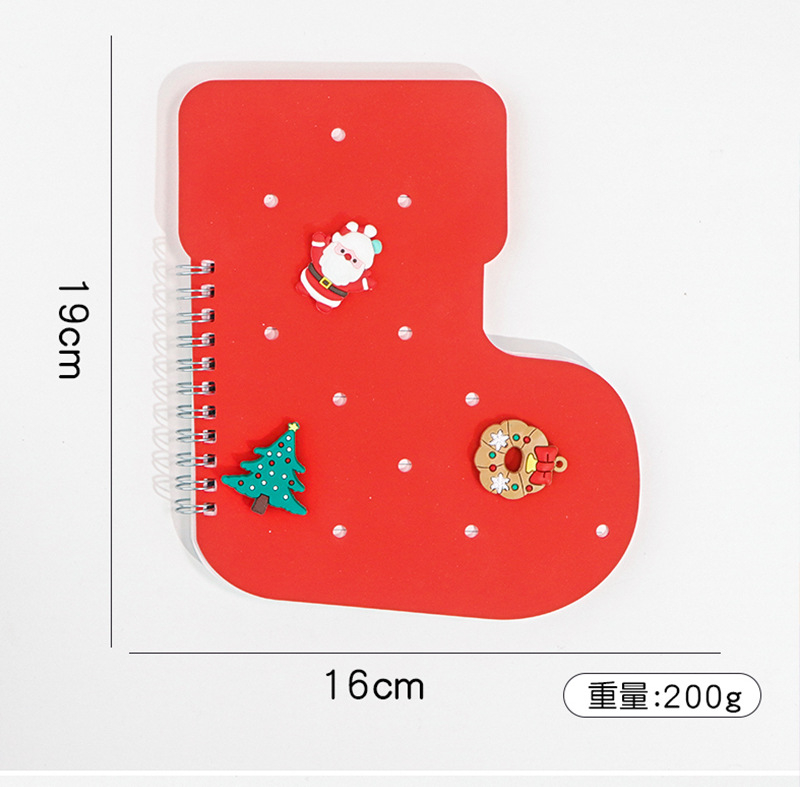 Christmas series DIY Silicone hole cover coil notebook, creative student office sticky note toy, detachable stationery pic 13