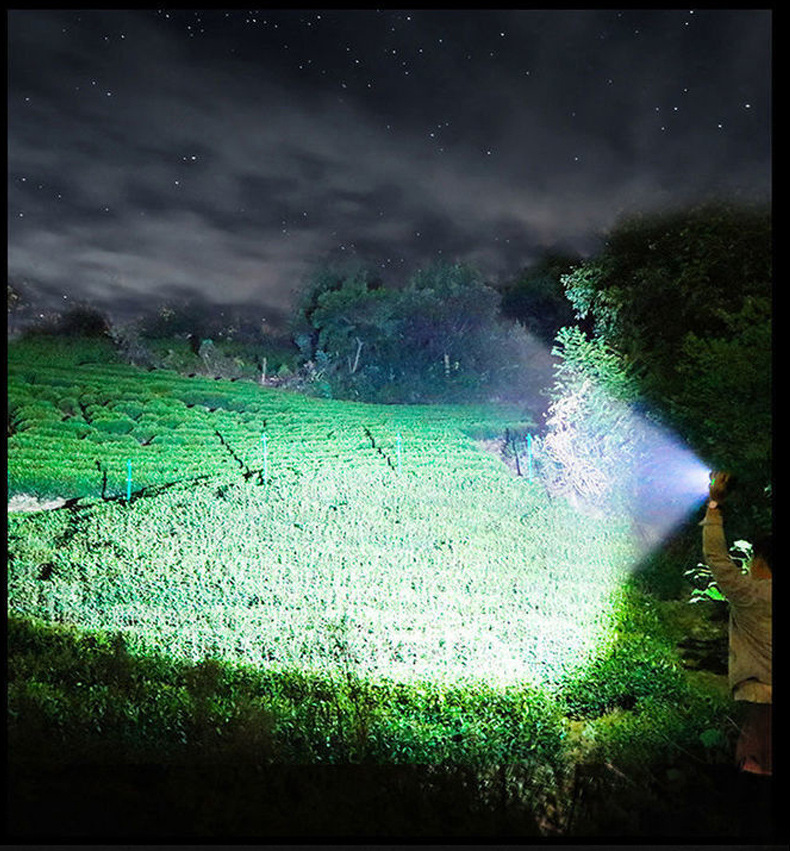 Factory direct sales of outdoor searchlights, high-intensity long-range led flashlights, USB charging COB side lights, camping rechargeable type pic 6