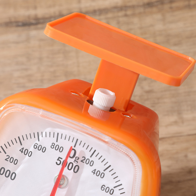 Mechanical small square kitchen spring food scale, household scale, plastic dial scale, fruit tray scale, household pointer spring scale pic 3