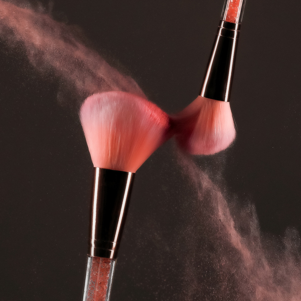 ZOREYA腮红眼影刷套装粉色水晶收纳包化妆工具美容护肤彩妆化妆刷子粉底刷组合详情20