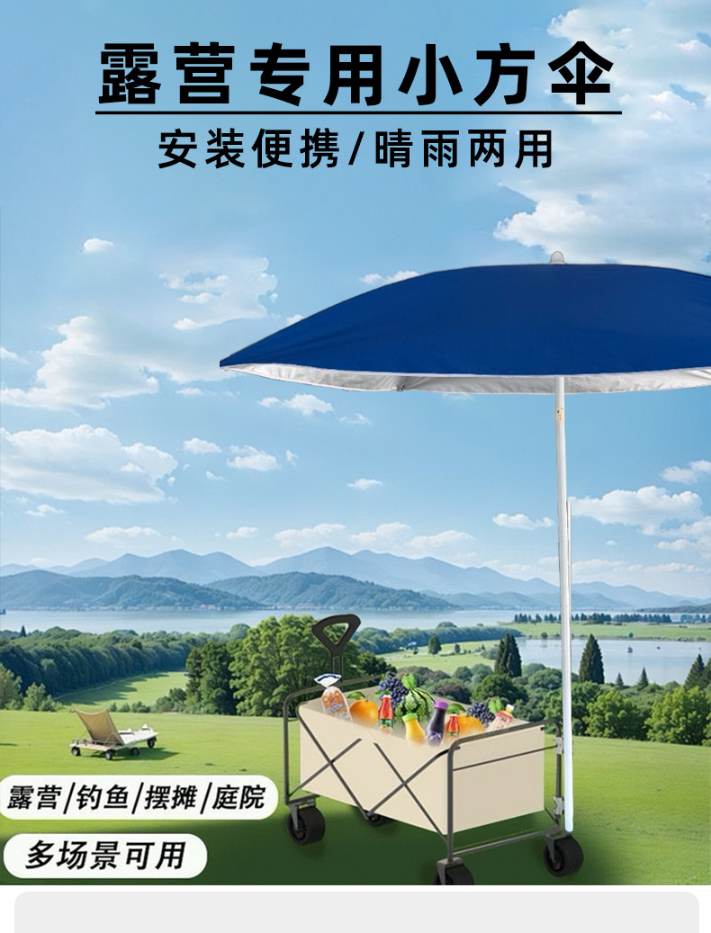 蓝色遮阳伞户外汽车专用一次性雨伞详情1