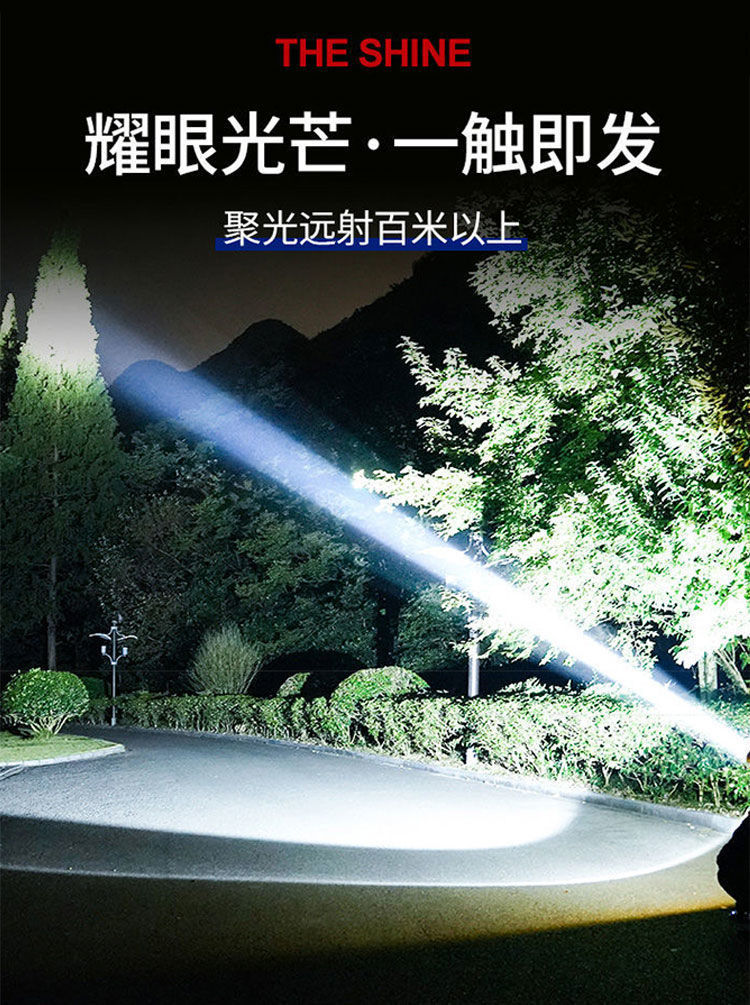 头灯强光可充电户外超亮远射头戴式双锂电超长续航手电夜钓鱼矿灯详情9