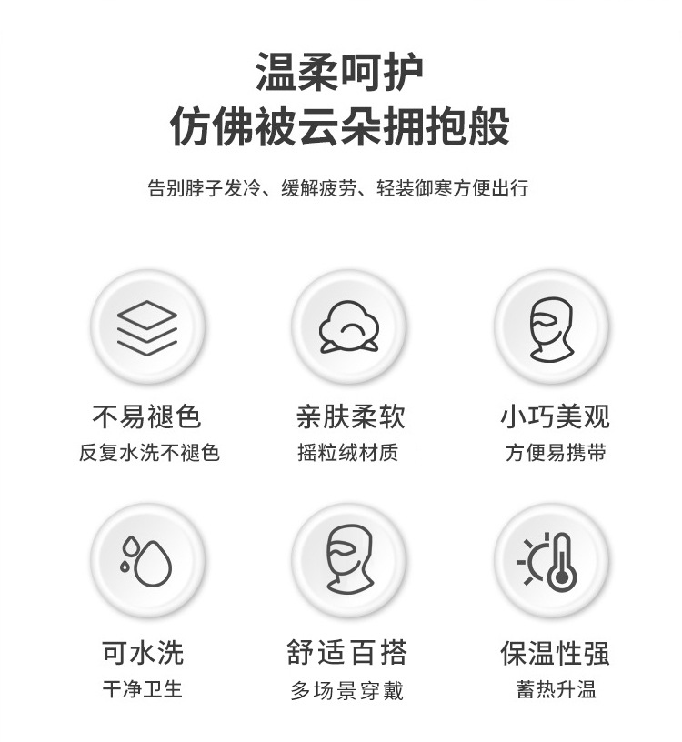 【BERTON OUTDOOOR】抗菌环保滑雪面罩男女防风保暖围脖户外加厚加绒护脸防寒护颈骑行面罩详情2