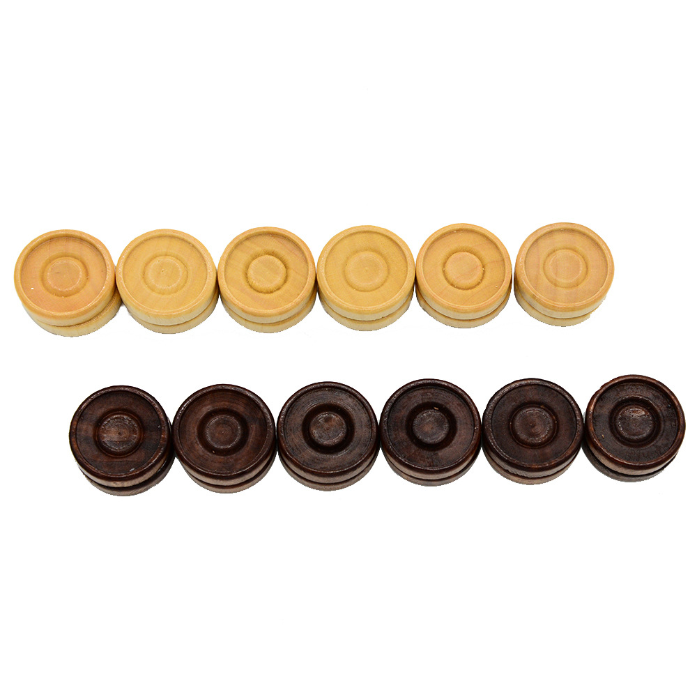 Two-in-one international chess checkers wooden board game toys with double back, non-magnetic for export pic 7