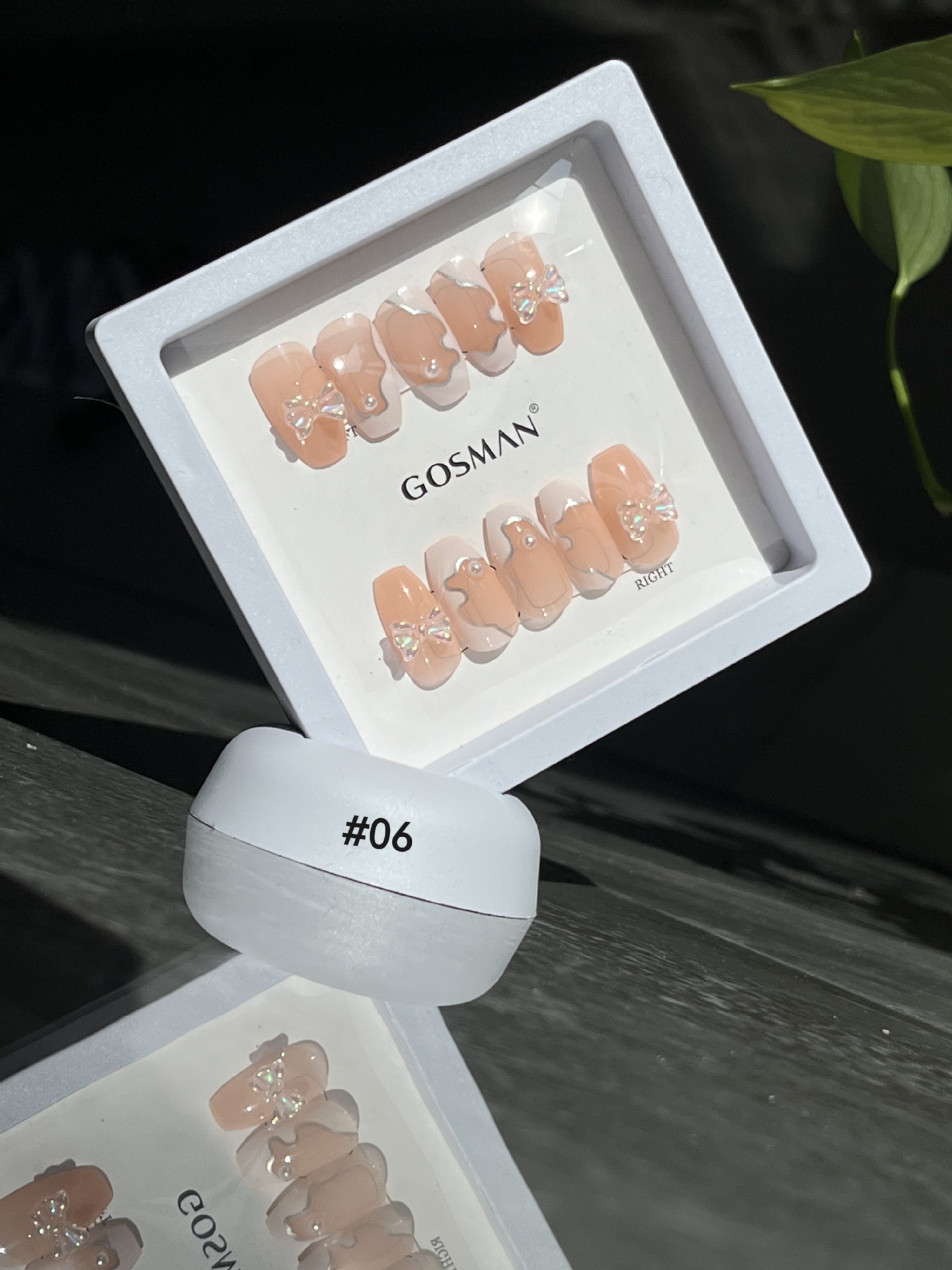 戈斯曼2023新款24片手工穿戴软甲法式中长款温柔气质无痕甲片女美甲贴纸详情19