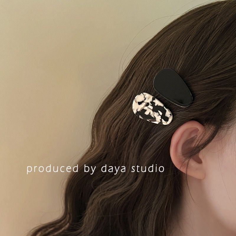 法式又日常 醋酸水滴发夹高级感小众设计气质复古发卡刘海边夹详情6