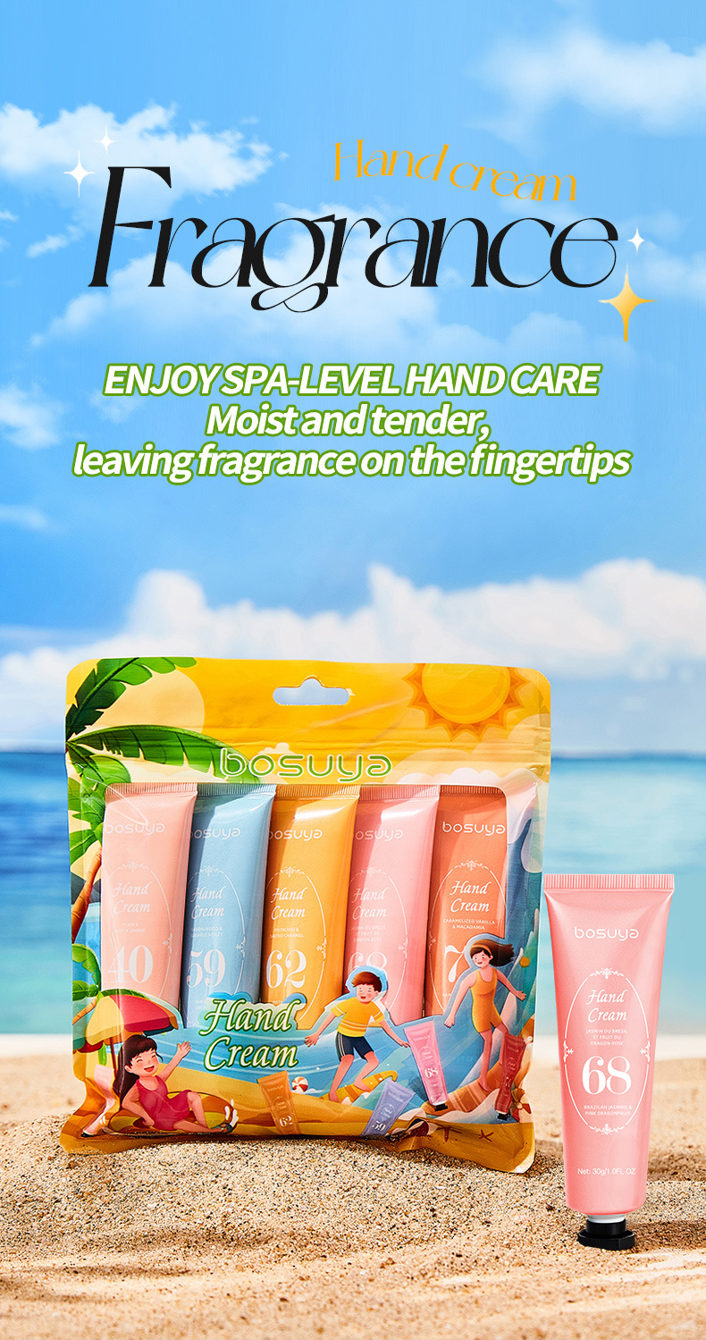 [OEM fábrica de procesamiento personalizado] crema de manos 5 piezas para guardar fragancia hidratación hidratación nutrición manos desalinización líneas de la mano pic 2