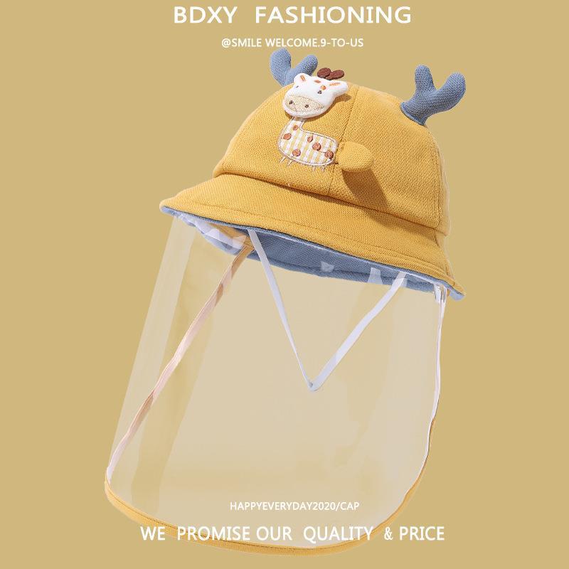 婴儿防护面罩0岁儿童宝宝防护帽防飞沫隔离外出帽子秋冬一岁详情15