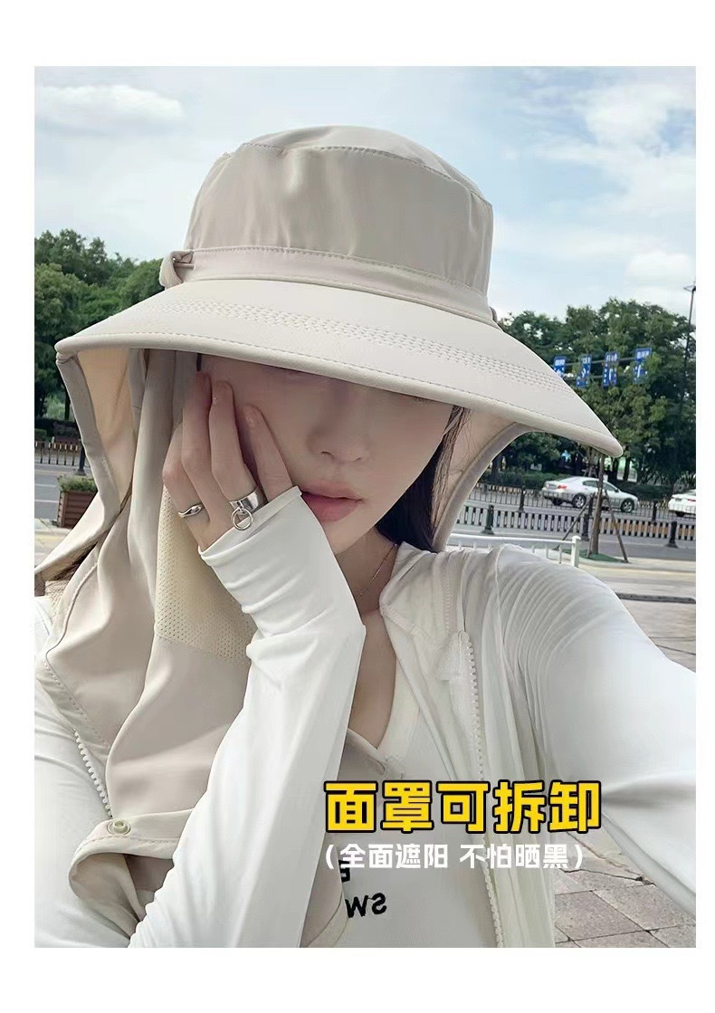 All-round sun protection hat, breathable face mask, neck guard, all-in-one sun hat, UV protection outdoor sun hat for women in summer pic 16