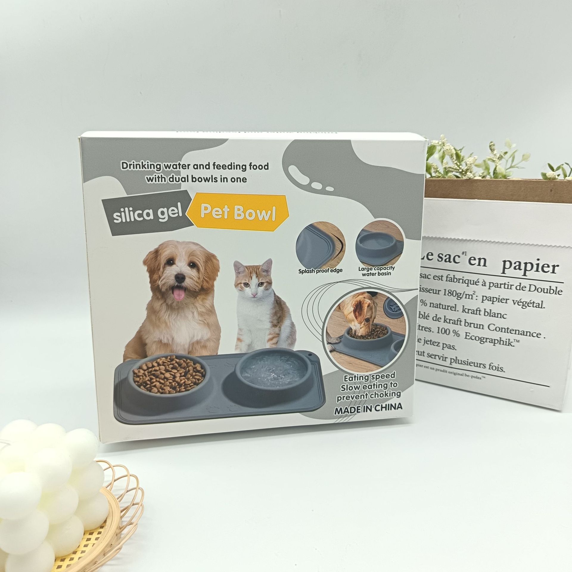 Silicone pet feeding tray, anti-tipping and anti-spillage, large-capacity pet feeding tray, suitable for both dogs and cats, cross-border pic 7