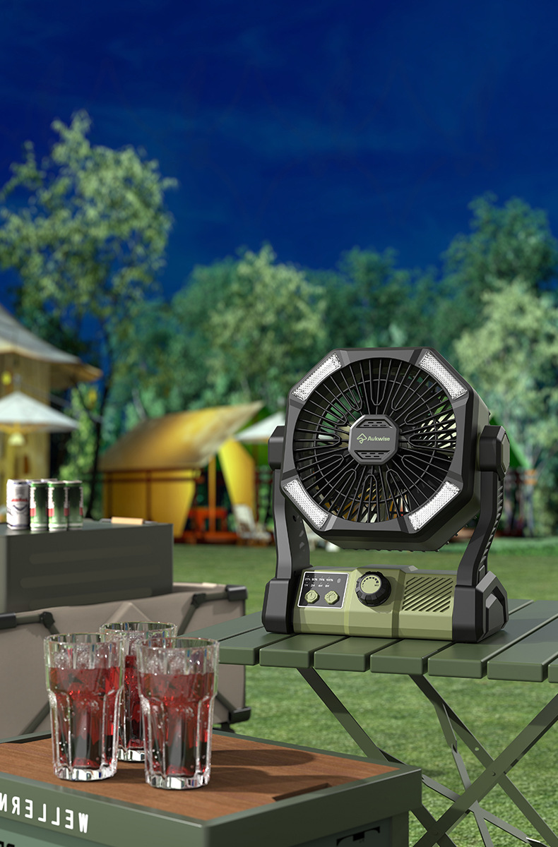 新品跨境野营风扇便携式烧烤户外露营风扇详情13