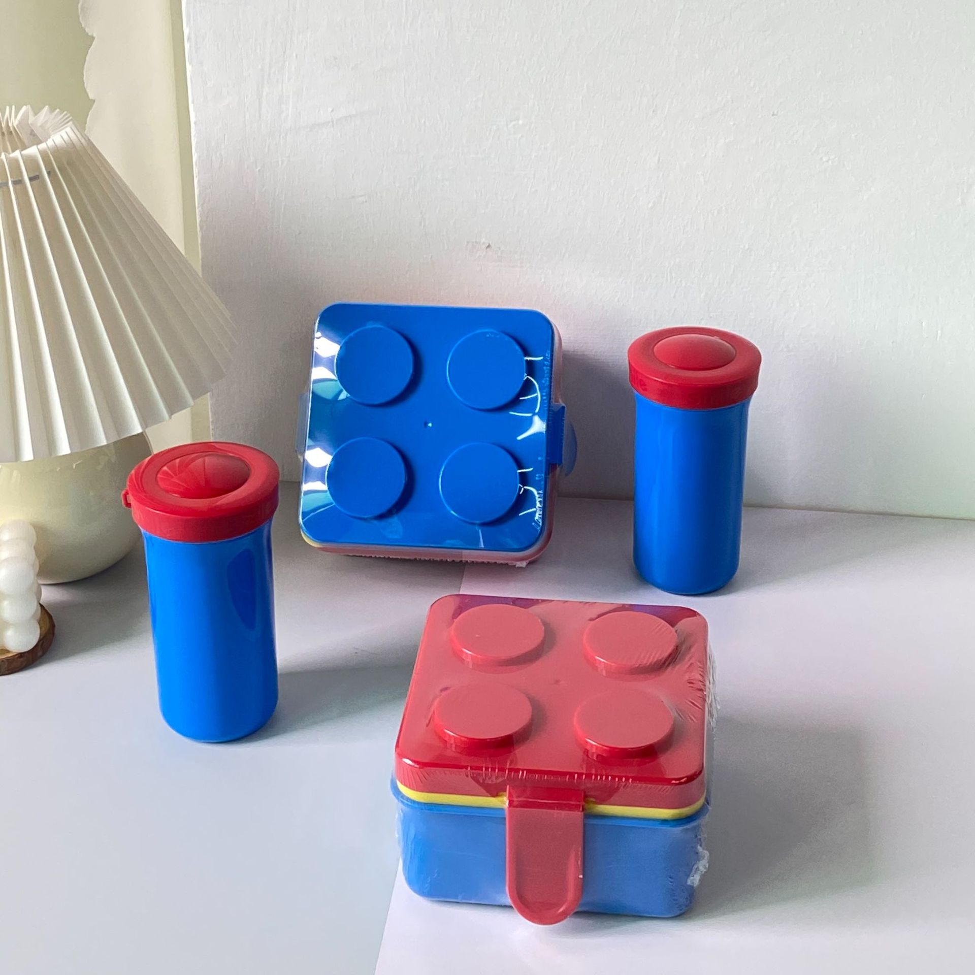 创意正方形积木饭盒卡通儿童单层午餐盒野餐便携沙拉盒学生便当盒详情3