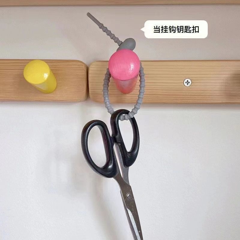 彩色扎带 蝌蚪扎带DIY钥匙扣饰品包包盲盒挂件绑带数据捆硅胶挂绳详情16