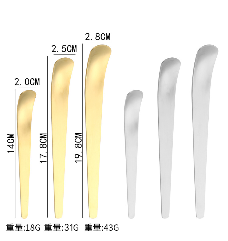 304不锈钢勺子加厚长柄甜品勺蛋糕勺面包奶酪勺平头搅拌勺猫粮勺详情8