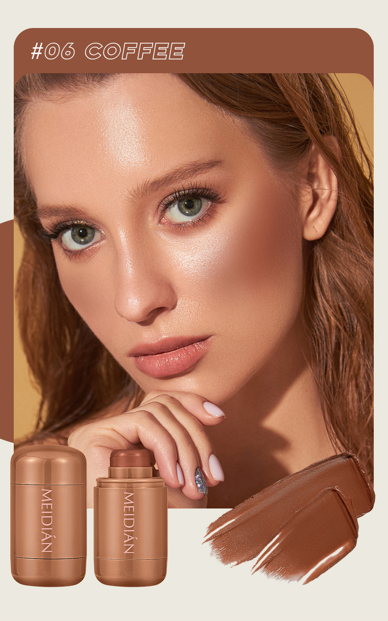 【跨境专供】魅点高光修容持久腮红棒单色哑光显白显气色腮红膏详情14