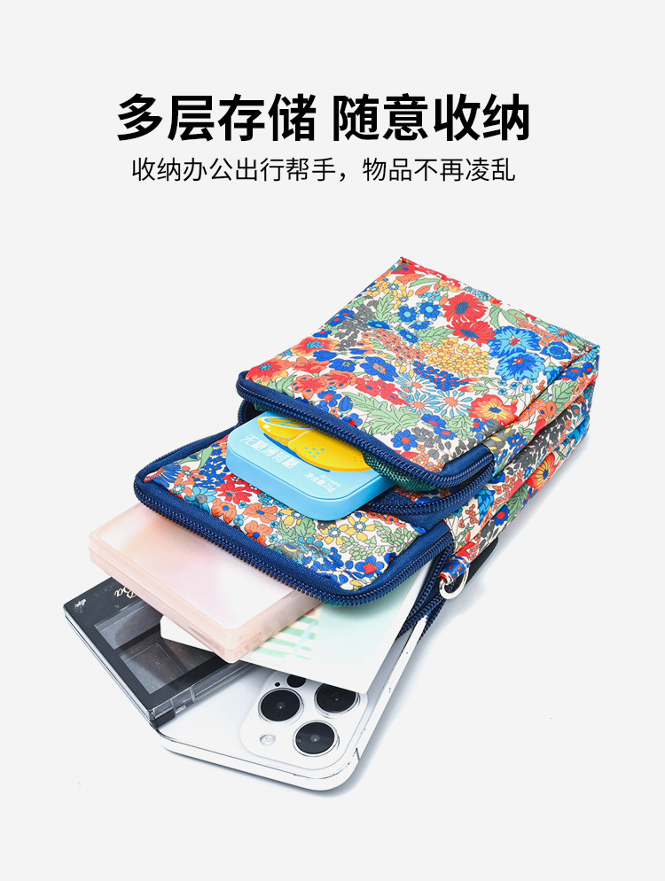 中年妈妈手机包手腕斜挎迷你小包包夏天百搭帆布包竖款零钱包便携详情17