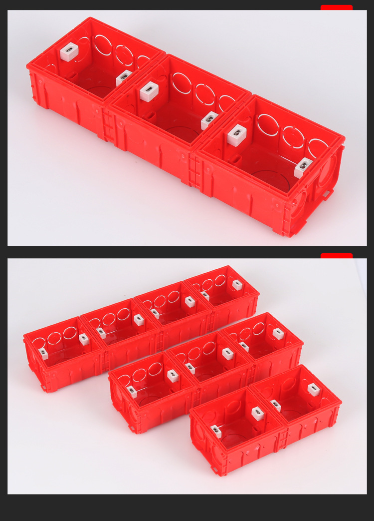 The 86-type concealed box is a universal concealed bottom box, a switch and socket bottom box, a junction box, and a lower junction box that can be spliced and assembled as a whole pic 20