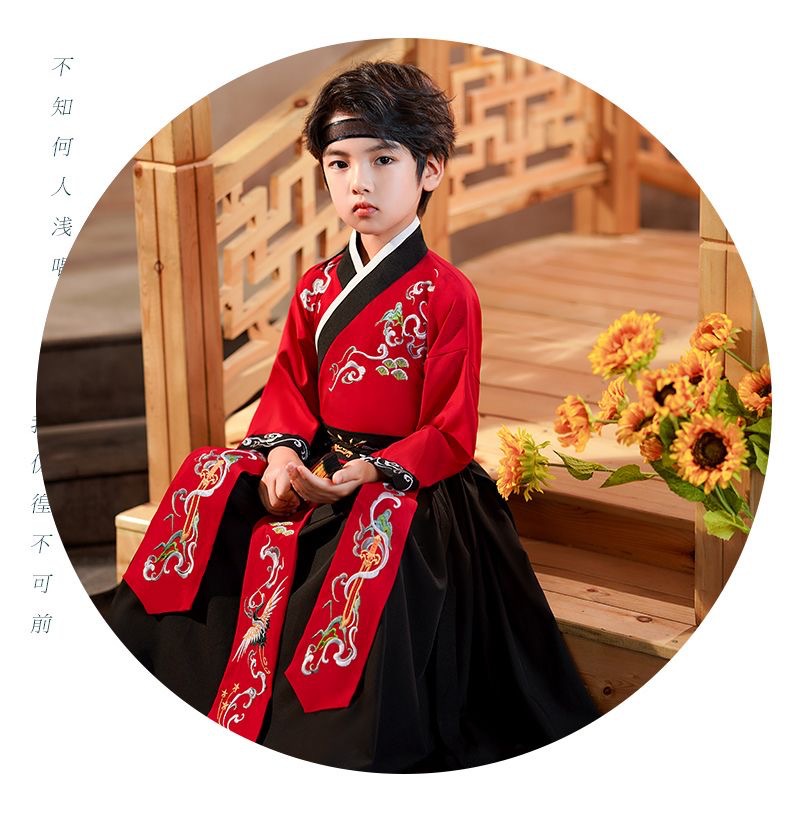 Estado de moda primavera y otoño niños han traje niños estilo chino ropa antigua tang traje niño de libro niño niño niño niño maestro traje de estudio chino espectáculo pic 7