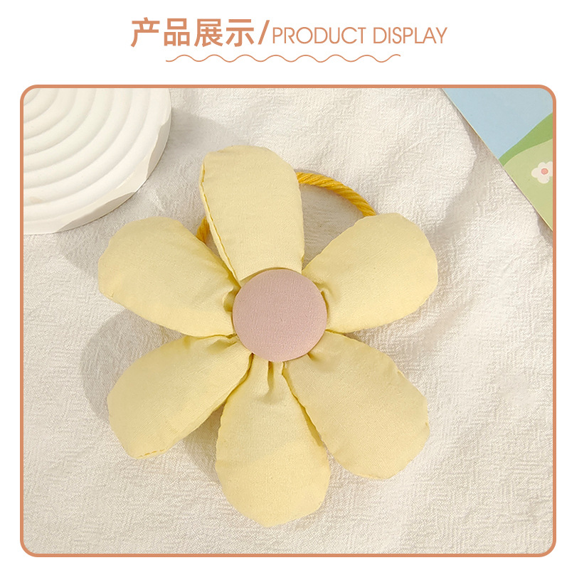 Japanese-style sweet, small and cute macaron-colored cotton-filled fabric flower hair band, ins style new hair accessory and headwear pic 7