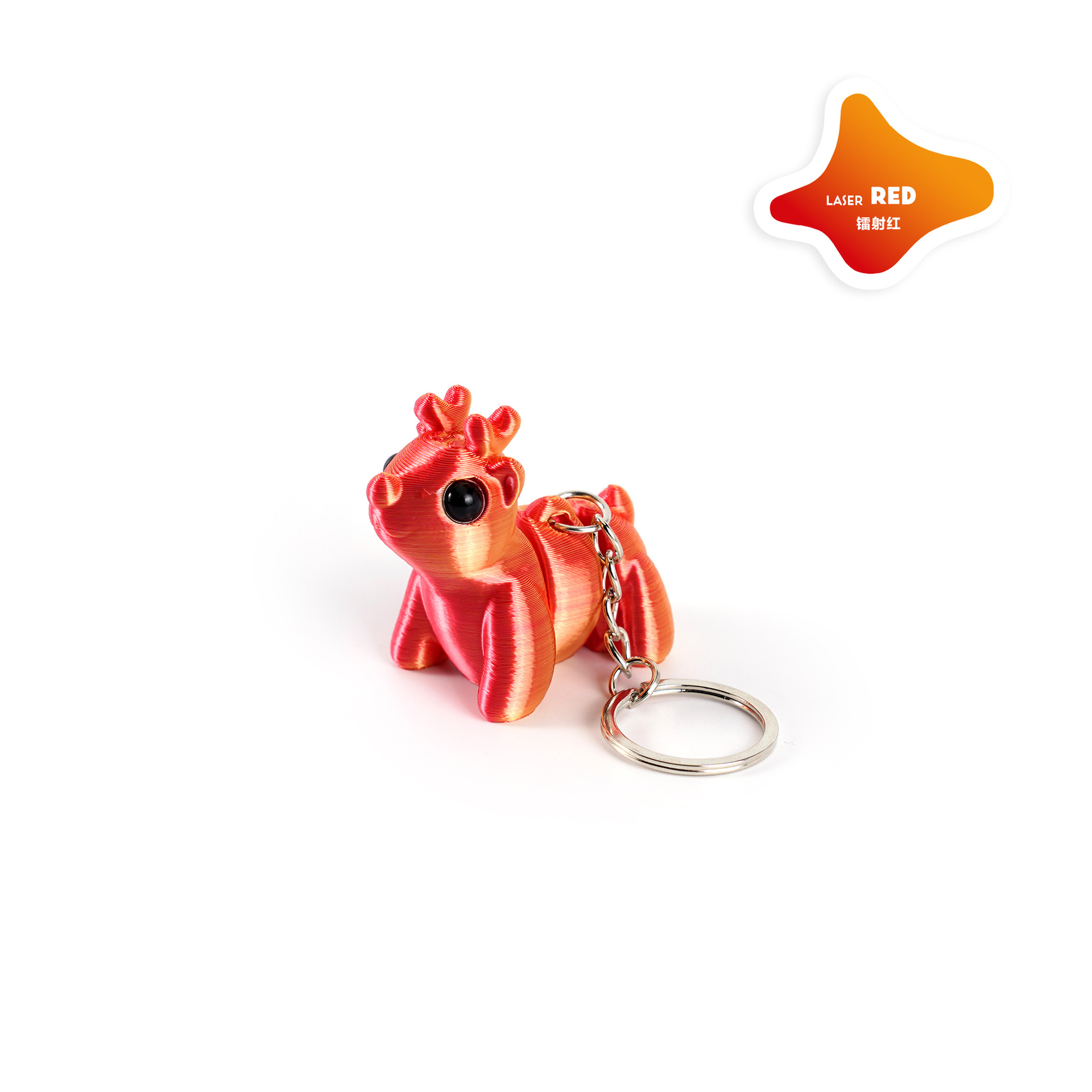 3D printed keychain pendant, reindeer Christmas cute multi-color movable one-piece joint cross-border bestseller pic 10