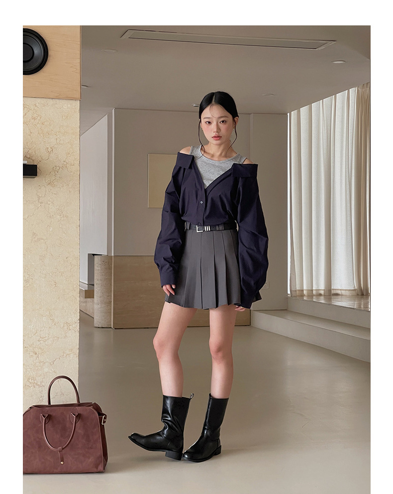 【主推 首尔私校百褶裙】高腰显瘦A字jk短裙女夏新款半身裙N127B详情25