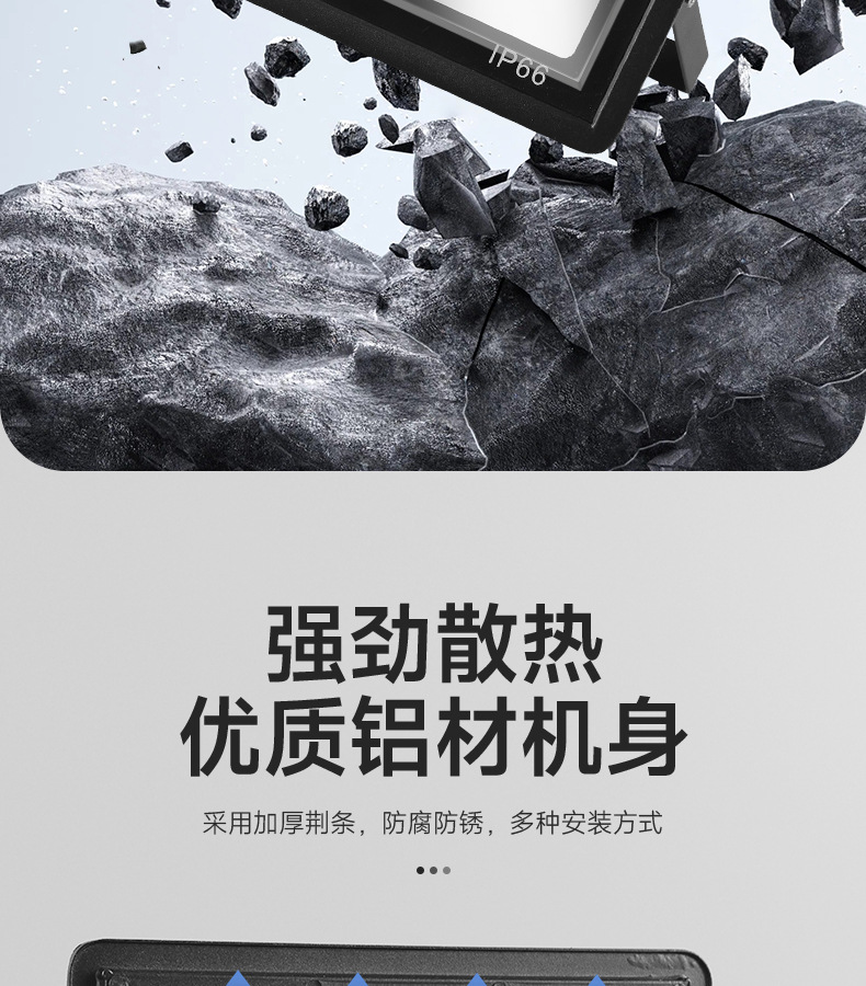 小苹果投光灯100W户外防水庭院工程照明泛光灯50W400W大功率led投光灯跨境现货详情7