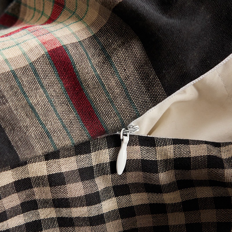 All-cotton Class A double-layer yarn four-piece set, double-layer yarn quilt cover and bed sheet four-piece set, pure cotton double-layer yarn checkered four-piece set pic 8