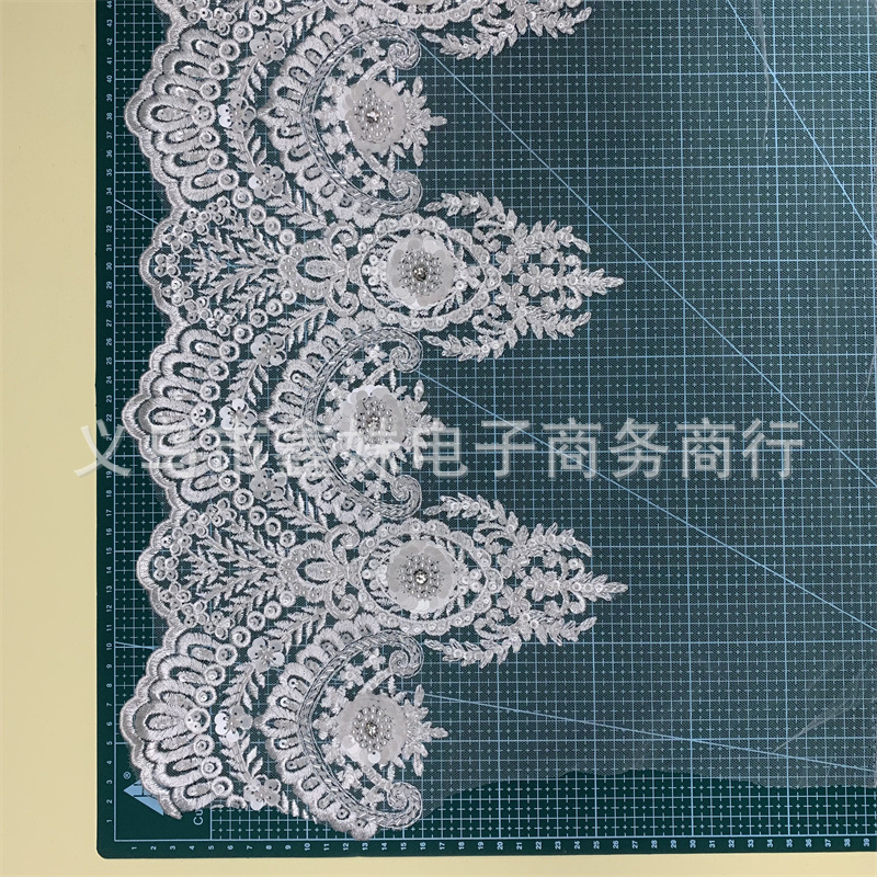 Beaded sequins, embroidered barcodes, wedding dress and evening gown clothing decoration accessories and auxiliary materials pic 7
