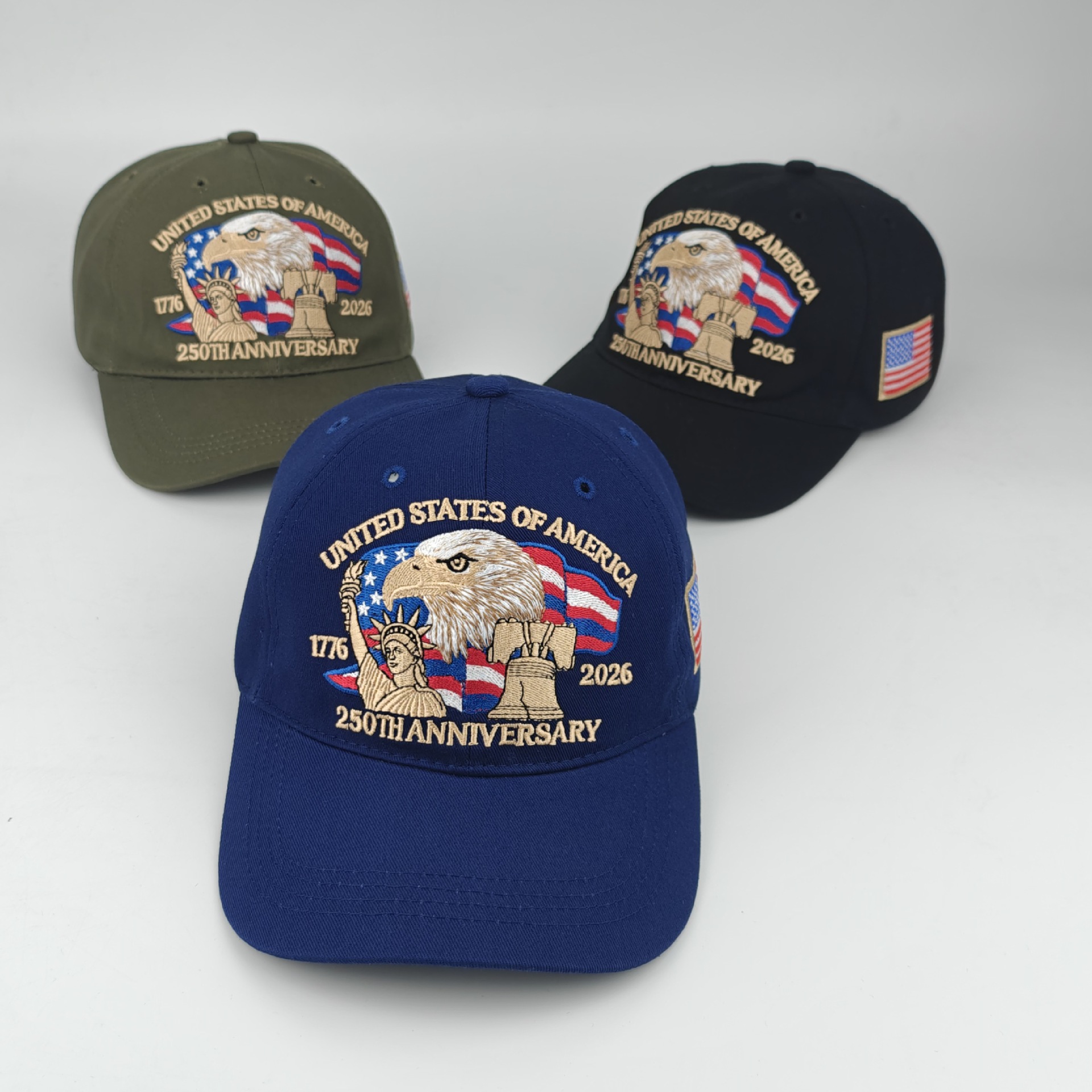 New in-stock American 250th anniversary commemorative baseball cap, three-dimensional embroidered commemorative cap, cross-border headband baseball cap pic 24