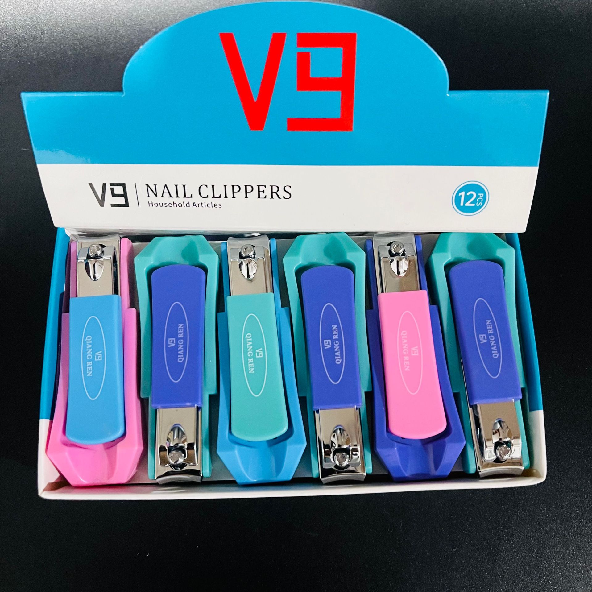 【 Office 】V7860 nail clippers 12/ box 600/ piece V7860 nail clippers Flat edge Nail clippers Nail clippers Large carbon steel nail clippers Candy color 2 yuan supply batch pic 3