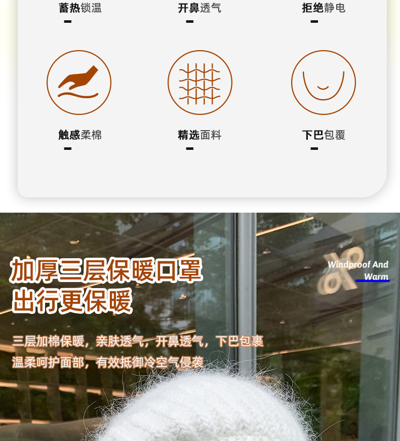面罩男女户外骑行加绒防风透气立体显瘦护眼角加厚秋冬季保暖口罩详情4