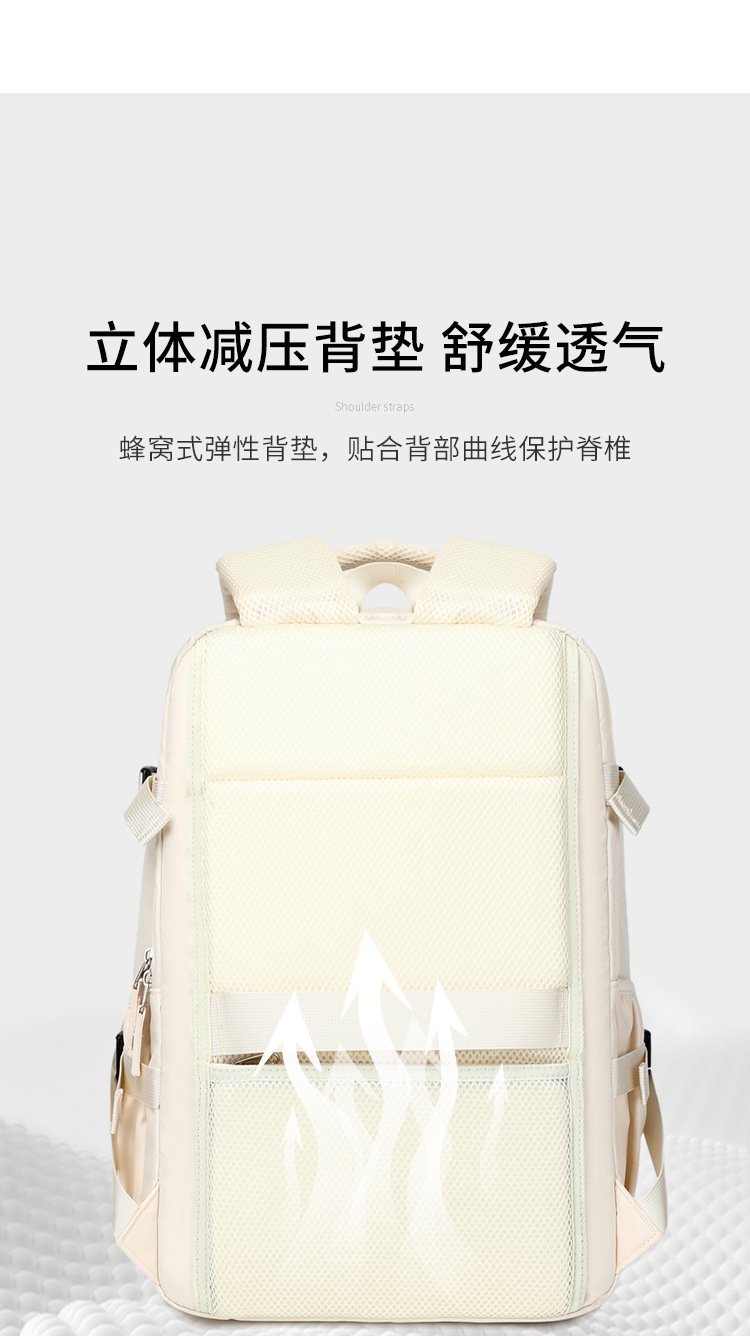 跨境电脑背包通用出差旅行大容量多功能防水干湿分离收纳学生书包详情13