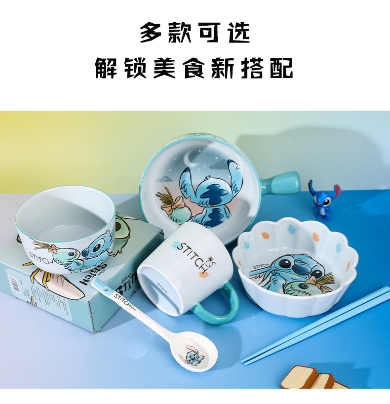 Stilzi Ceramic Tableware Set, cartoon handle bowl, ceramic salad bowl, cute rice bowl, personalized bowl and chopsticks gift box set pic 14