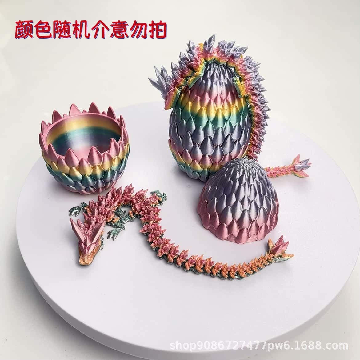 蓝色绿色渐变龙蛋与小龙石膏娃娃涂色本DIY彩绘儿童绘画套装详情10