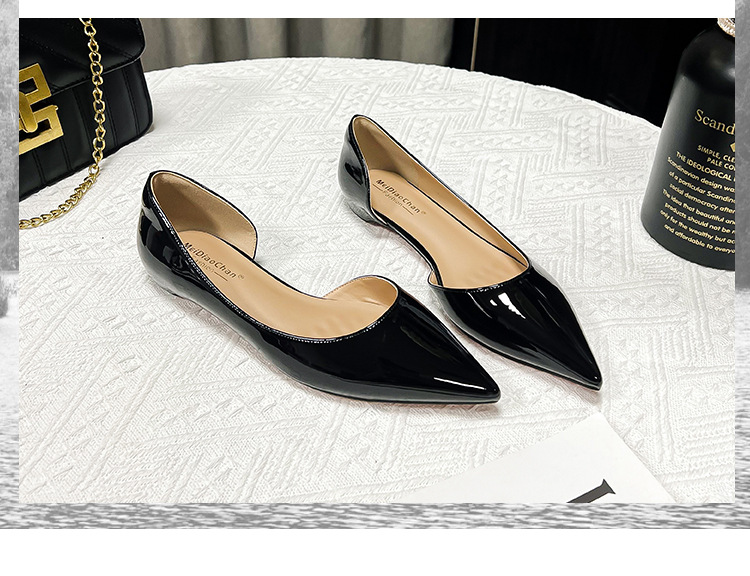 2024新款春秋法式内增高尖头侧空平底鞋女浅口百搭通勤单鞋漏脚趾详情3