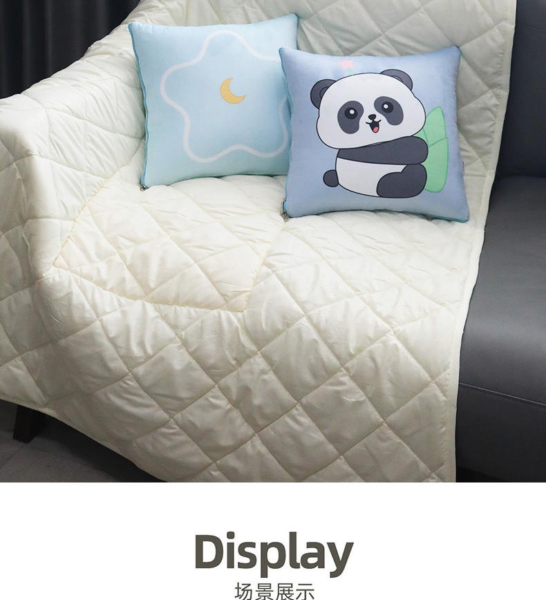 Cartoon pillow, office pillow, quilt, two-in-one, two-in-one cushion, logo printed, multi-functional car sofa pic 13