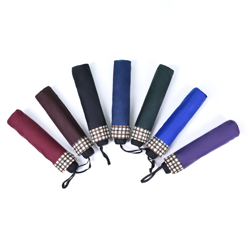 三折10骨折叠雨伞加大加厚格子伞晴雨两用遮阳伞大号双人雨伞批发详情7