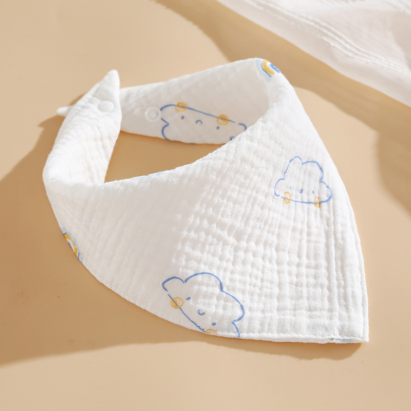 Toalla triangular toalla de babeo para bebés y niños babero de gasa de algodón babero antiescupir de leche 4 capas fina toalla triangular de algodón de verano pic 11