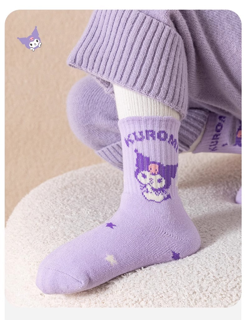 儿童袜子秋冬棉袜女童中筒袜女孩秋冬季加绒加厚女宝宝男童长棉袜详情12