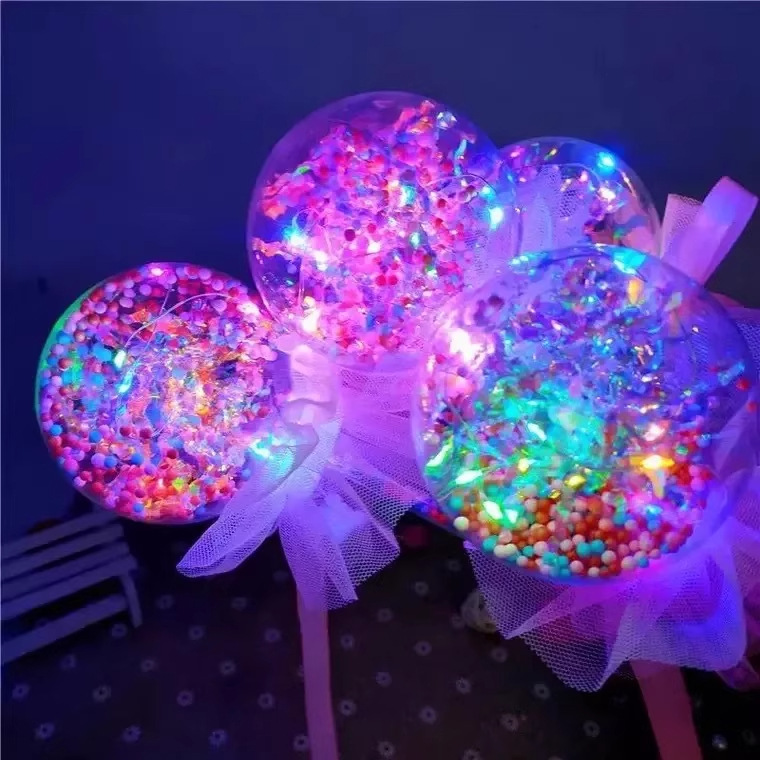 Internet-famous luminous hand-held bouncy ball lanterns, transparent flashing cartoon balls, night market square street stalls, Douyin cool toys pic 9