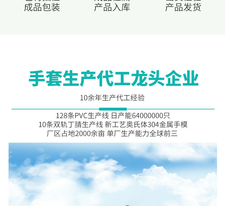 一次性PVC手套透明家庭清洁烘焙劳保防护无粉加厚跨境外贸100只装详情5